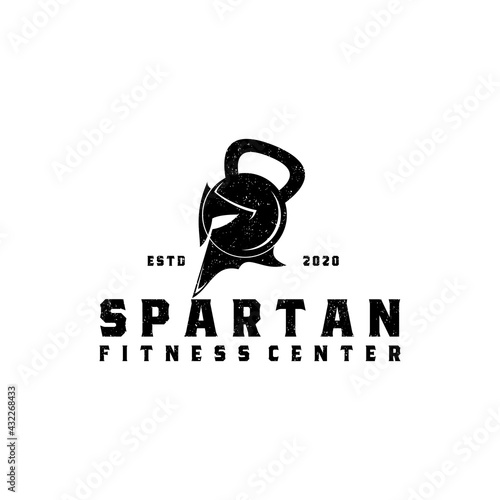 Spartan Fitness Vector Logo Design Template