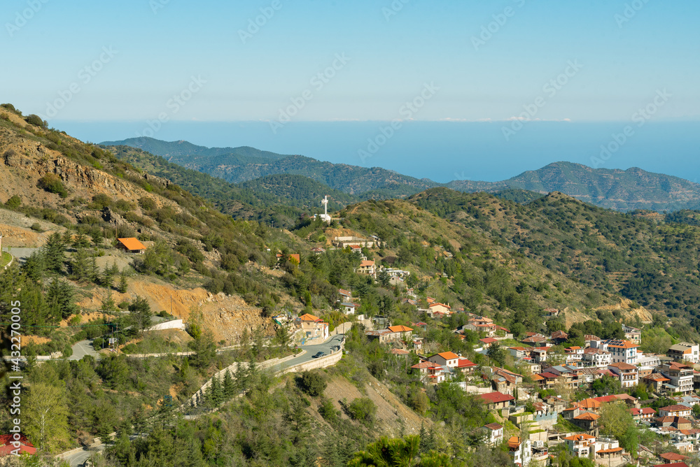 A famous picturesque mountain resort village in the Pedoulas area in the Troodos mountains of Cyprus