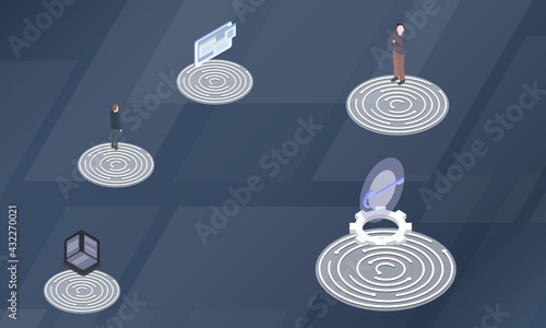 Assarting concept on abstract design