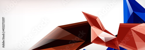 Vector 3d triangles and pyramids abstract background for business or technology presentations, internet posters or web brochure covers