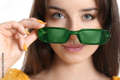 Beautiful young woman with ...