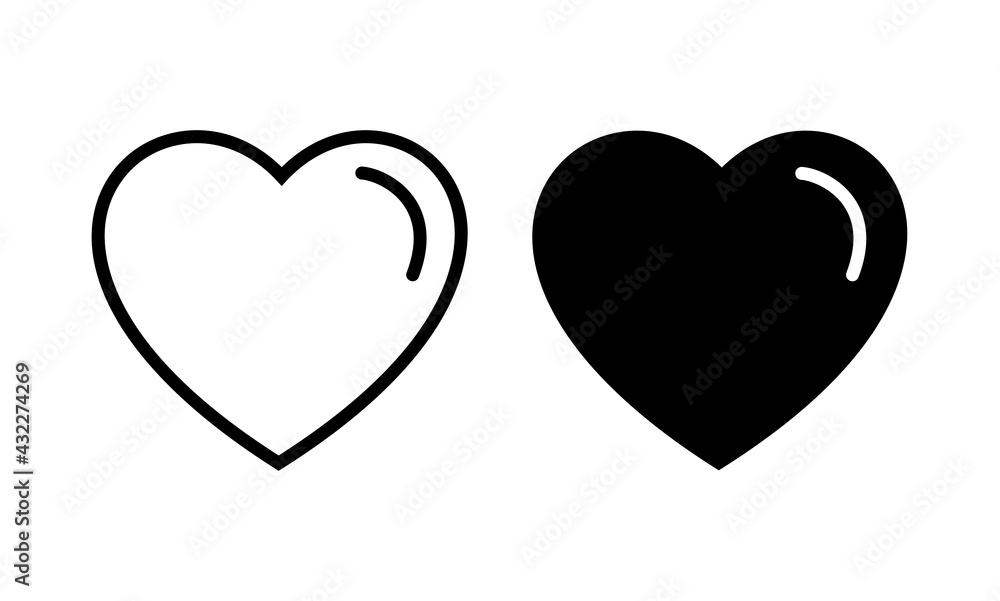 Heart icons, love icon vector illustration Heart icons, love icon vector illustration