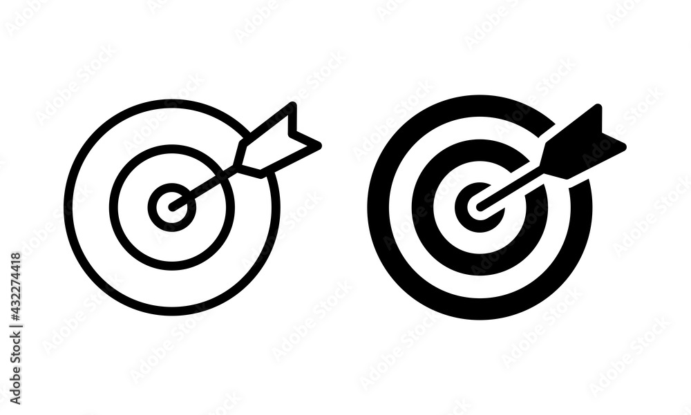 Target icon vector. Target symbol vector Stock Vector | Adobe Stock