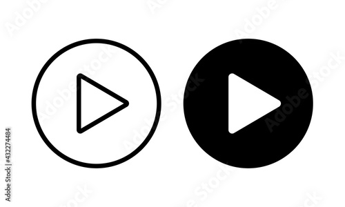 Free Download Play icon, Play symbol vector - GFXLoad