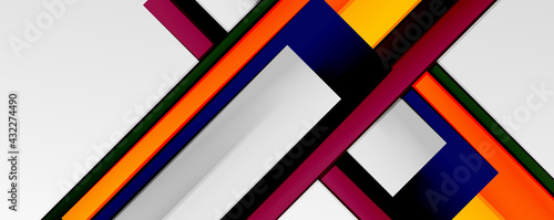 Color abstract lines trendy geometric background for business or technology presentation  internet poster or web brochure cover  wallpaper