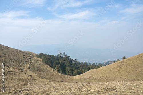 landscape with blue sky