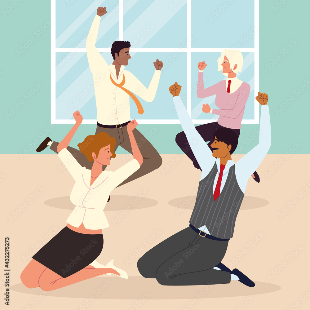 business team of successful business team of successful