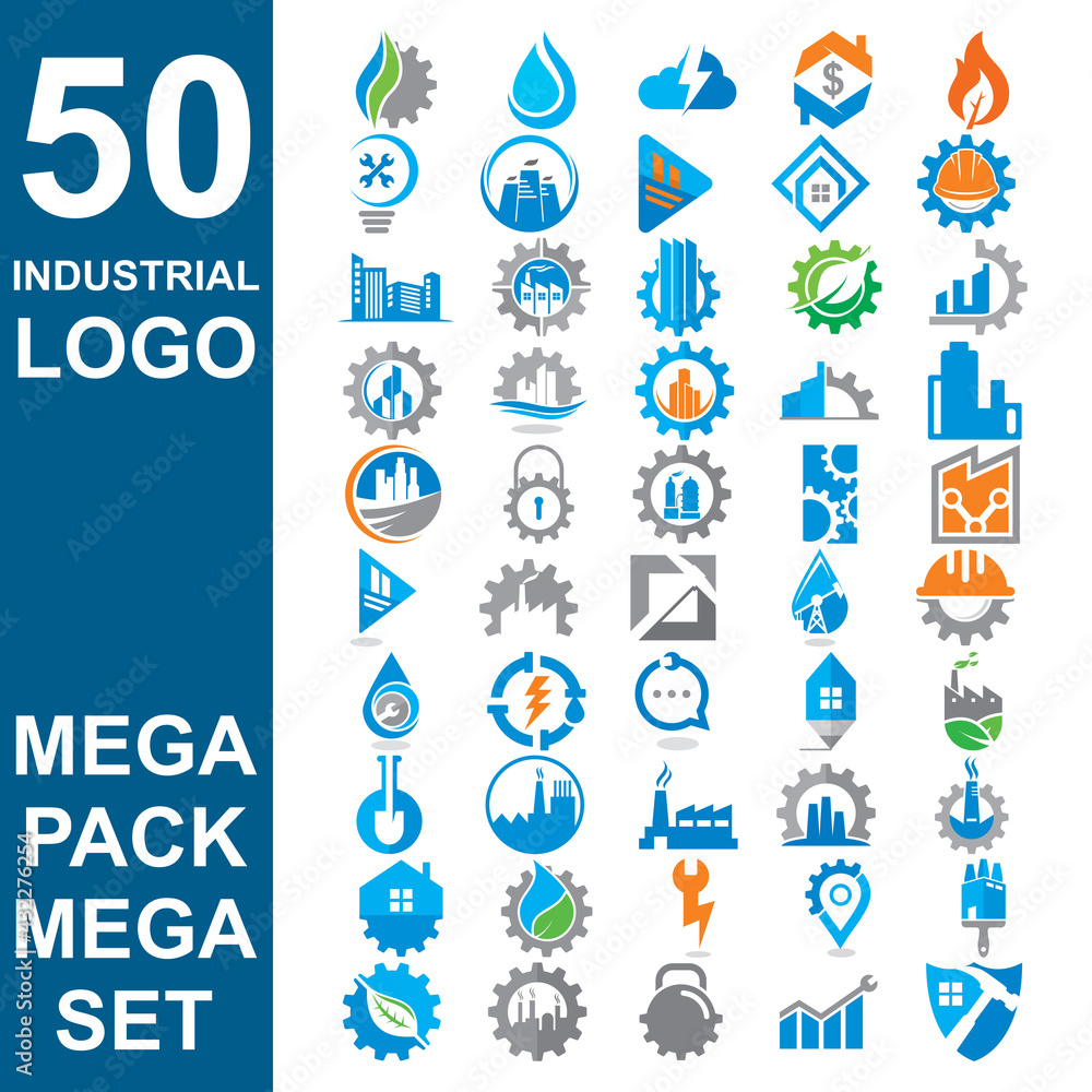 set of industrial logo , set of engineering vector set of industrial logo , set of engineering vector
