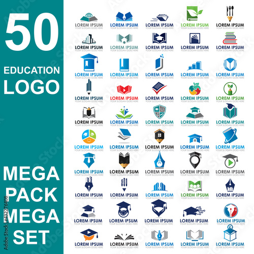 set of education logo , set of university vector