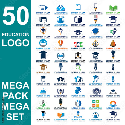 set of education logo , set of university vector