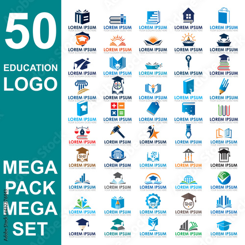 set of education logo , set of university vector