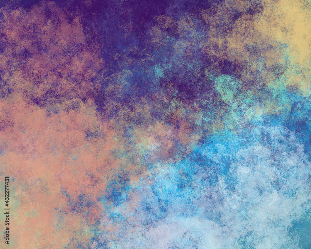 textured grainy gloomy multicolor splattered grunge background with mix of paints and scuffs