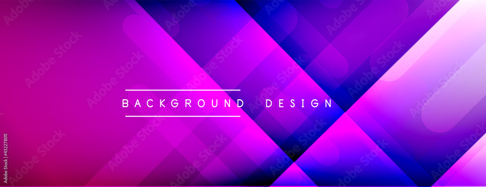 Dynamic lines abstract background. 3D shadow effects and fluid gradients. Modern overlapping forms