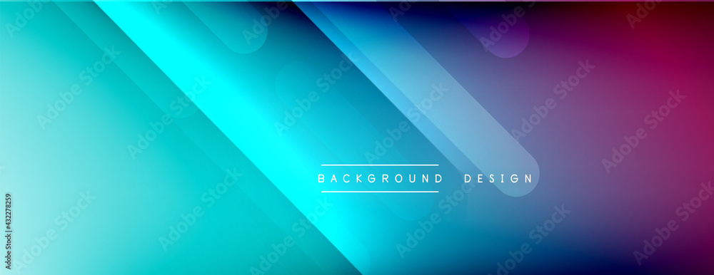 Fototapeta premium Dynamic lines abstract background. 3D shadow effects and fluid gradients. Modern overlapping forms