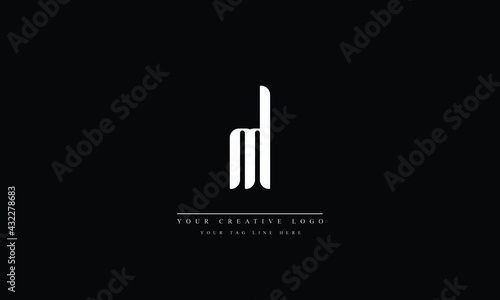 Letter Logo Design with Creative Modern Trendy Typography ml lm m l