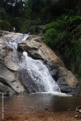 Mor Paeng Waterfall in the Village of Pai Mae Hong Soon Province of northern Thailand