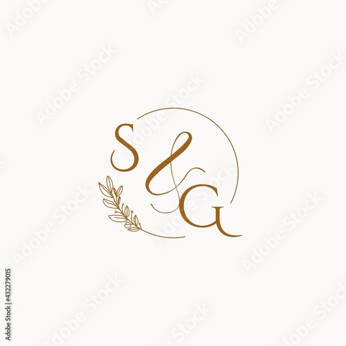 SG initial wedding monogram logo