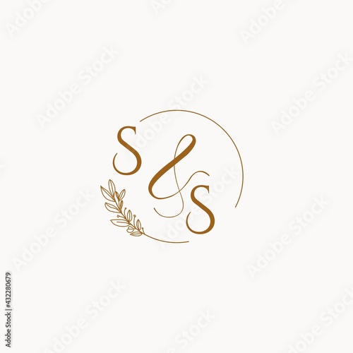 SS initial wedding monogram logo
