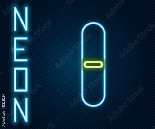 Glowing neon line Nail file icon isolated on black background. Manicure tool. Colorful outline concept. Vector Illustration