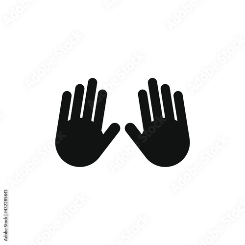 simple palm icon on white background