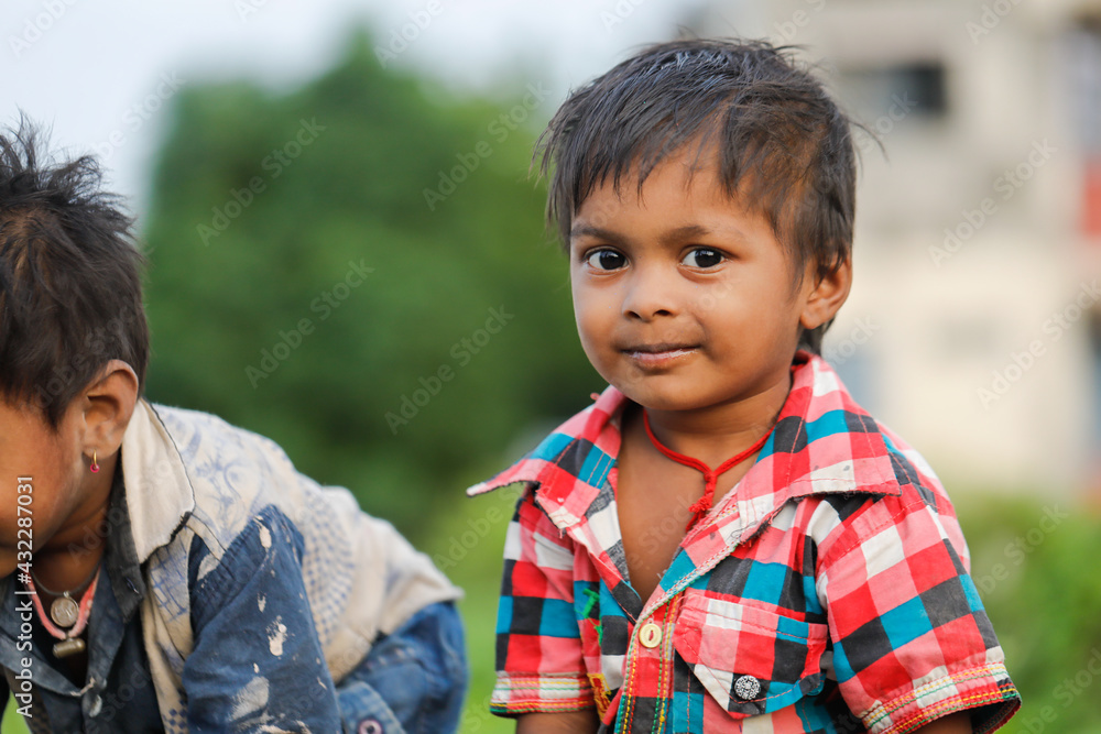 indian poor child playing at home indian poor child playing at home