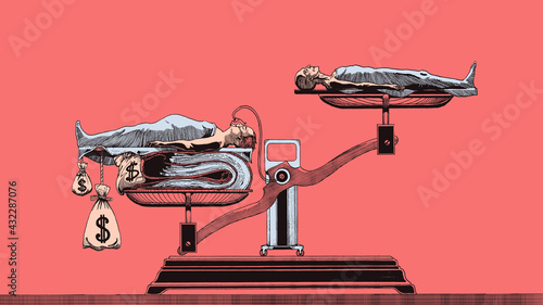 Fotografie A rich and very poor patient