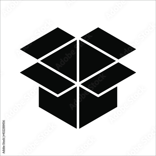 box delivery icon. vector illustration on white background. color editable