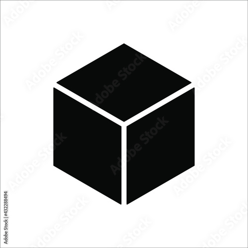 box delivery icon. vector illustration on white background. color editable