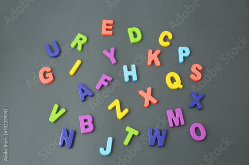 .Colored, magnetic letters