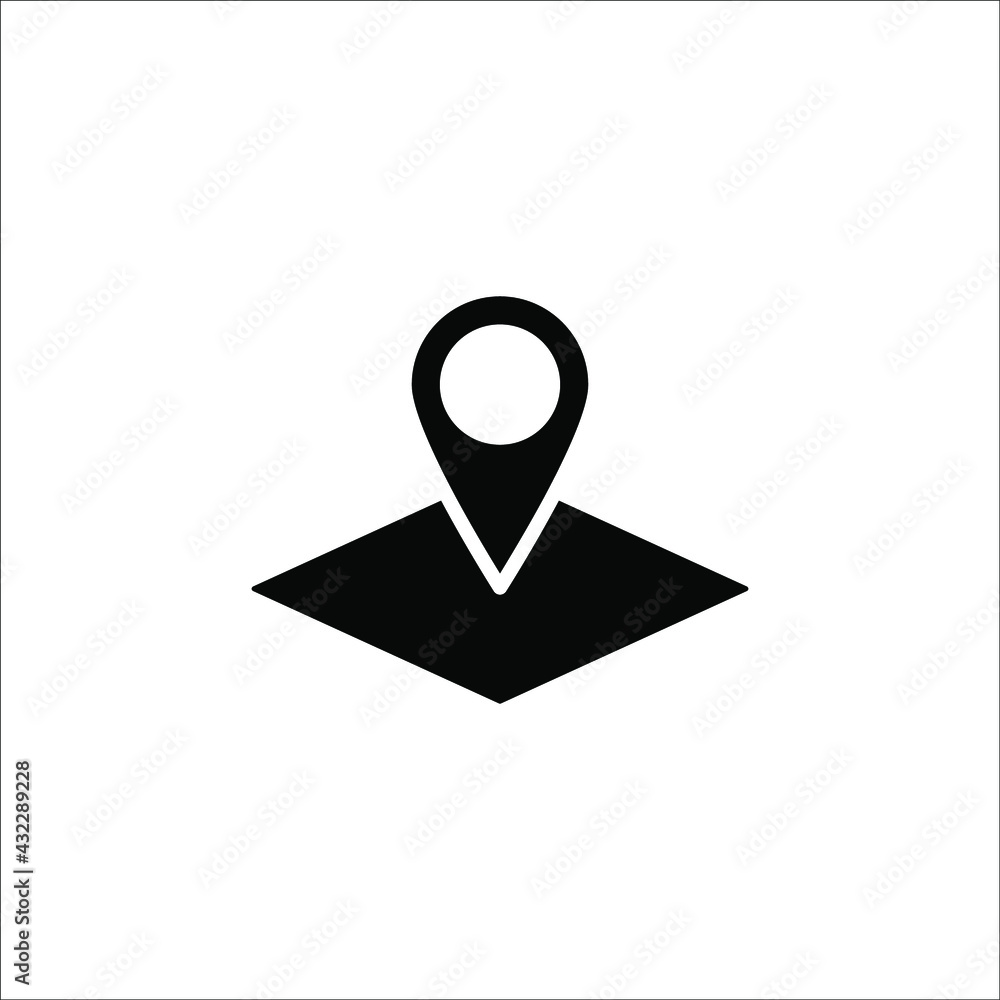 Map pin icon, pointer symbol, location marker sign, black isolated on white background, color editable eps 10 Map pin icon, pointer symbol, location marker sign, black isolated on white background, color editable eps 10