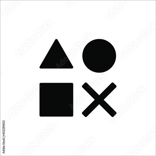 Joystick buttons. Game console buttons icon. Entertainment, gaming concept on white background. color editable eps 10