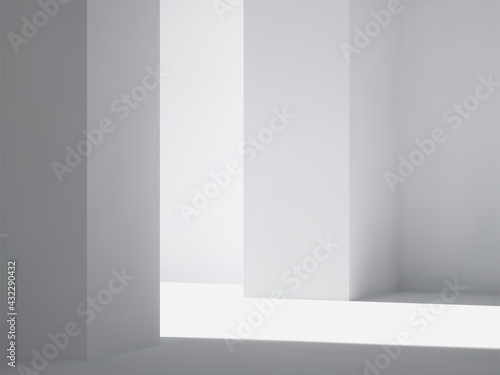3D Modern background for your product showcase. Blank Vector 3d illustration. 