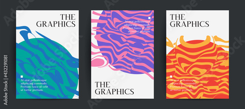 Modern cover template set. Avant garde design. Vector illustration.