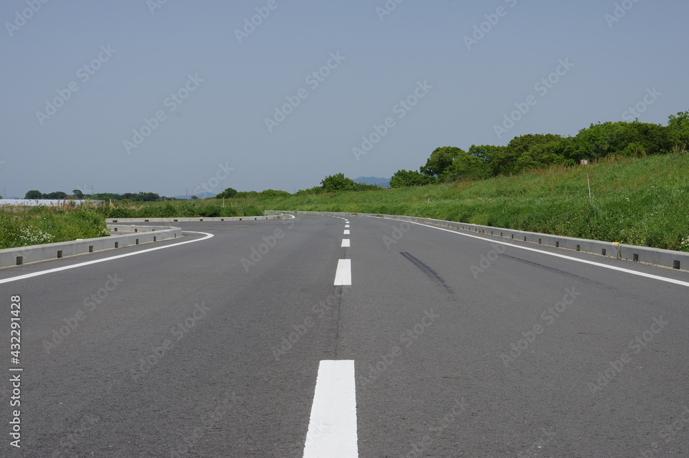 田舎の舗装道路 田舎の舗装道路