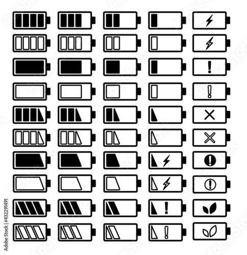 Iconos de carga de batería en dispositivo 