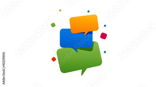 coloré bulle dialogue
