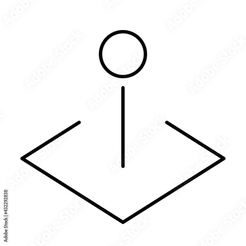 Luxury mansion thin line icon