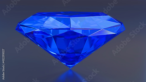 Dazzling diamond. concept for chossing best diamond gem design. 3D render.