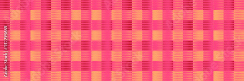 Vector Seamless Pattern Fabric Textile Texture, Textured Background Illustration, Red and Orange Light Plaid Fabric.
