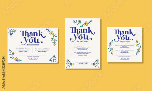 Customer thank you card template