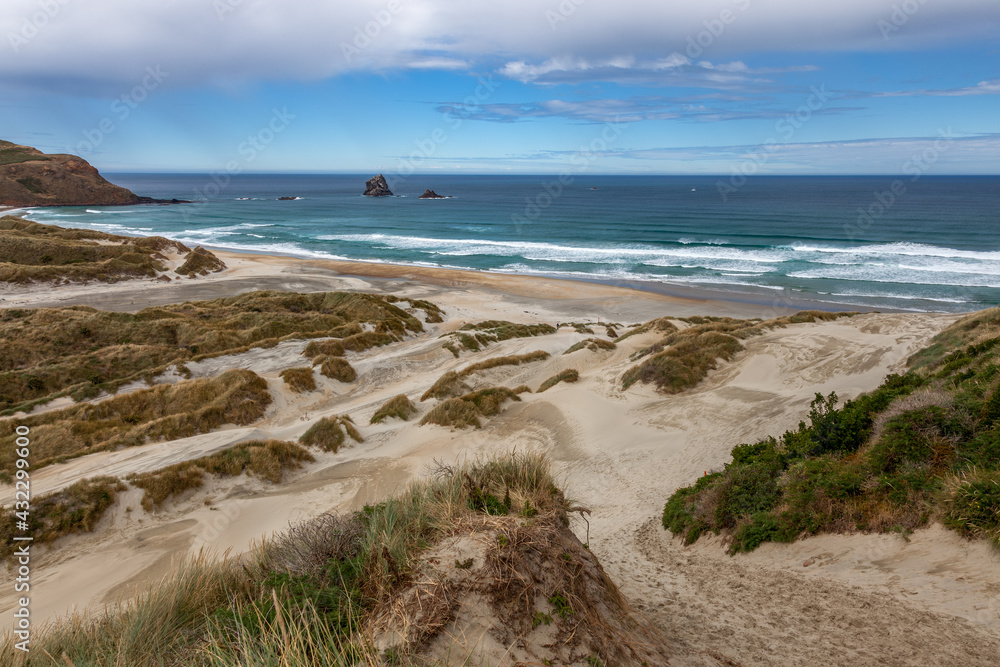 Bay of Flying Sand on the Otagao Peninsula Southen New Zealand