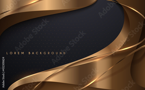 Abstract gold and black background