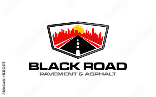 Illustration graphic vector of Asphalt repair, roadwork, pavement logo design template
