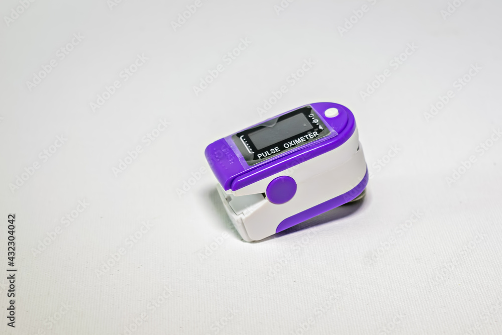 Pulse oximeter instrument used to check oxygen level. Pulse oximeter instrument used to check oxygen level.