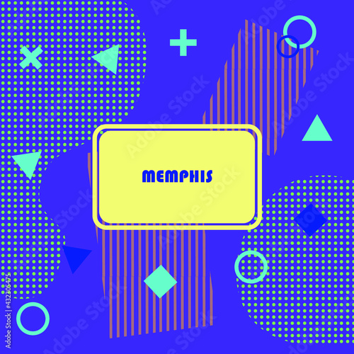 Abstract background from geometric form in postmodern Memphis Style.
