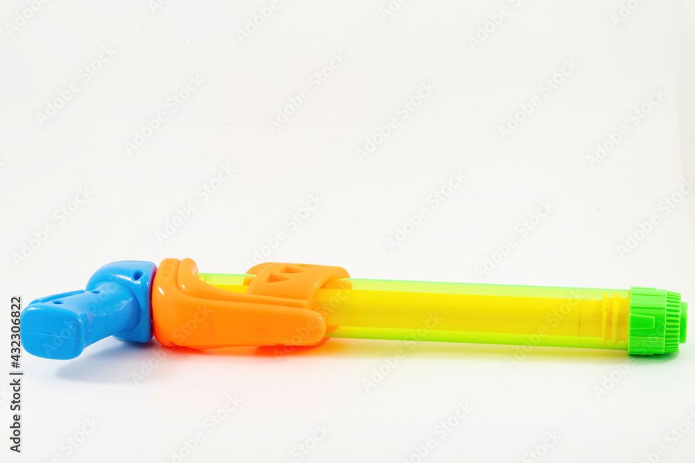 a colorful kids toys isolated on white a colorful kids toys isolated on white