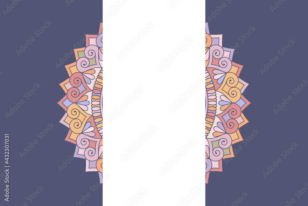 Fototapeta premium Dreamy wallpaper with mandala pattern