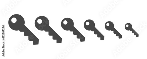 Key Icon in trendy flat style