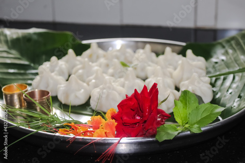 Ukdiche Modak Durva Flowers for Ganpati bappa