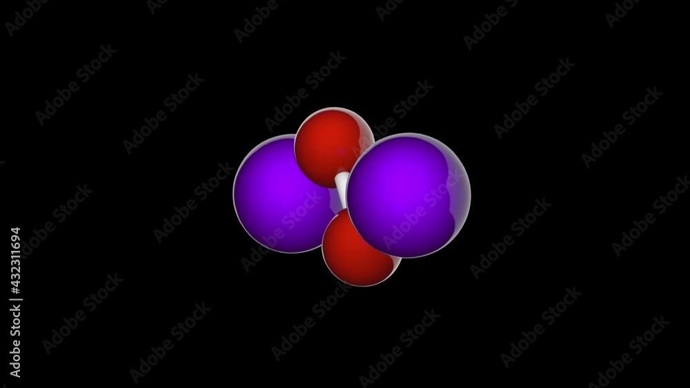 Sodium peroxide, formula Na2O2. Other names: Disodium dioxide, Flocool, Solozone. 3D render. Seamless loop. Chemical structure model: Ball and Stick. RGB + Alpha (Transparent) channel. Sodium peroxide, formula Na2O2. Other names: Disodium dioxide, Flocool, Solozone. 3D render. Seamless loop. Chemical structure model: Ball and Stick. RGB + Alpha (Transparent) channel.